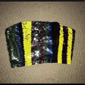 Sequin crop top